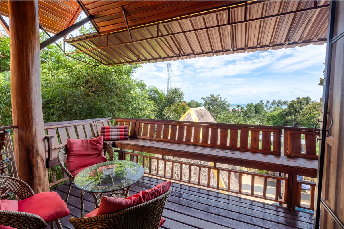balcony view — 1st floor of Villa Ayutthaya, private pool villa in Koh Lanta