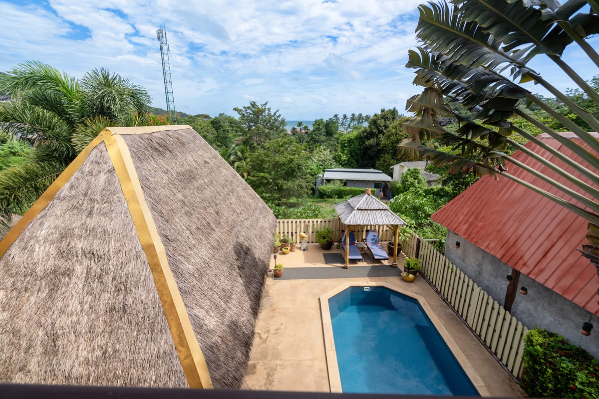 balcony Andaman — Outdoor area of Villa Ayutthaya, private pool villa in Koh Lanta