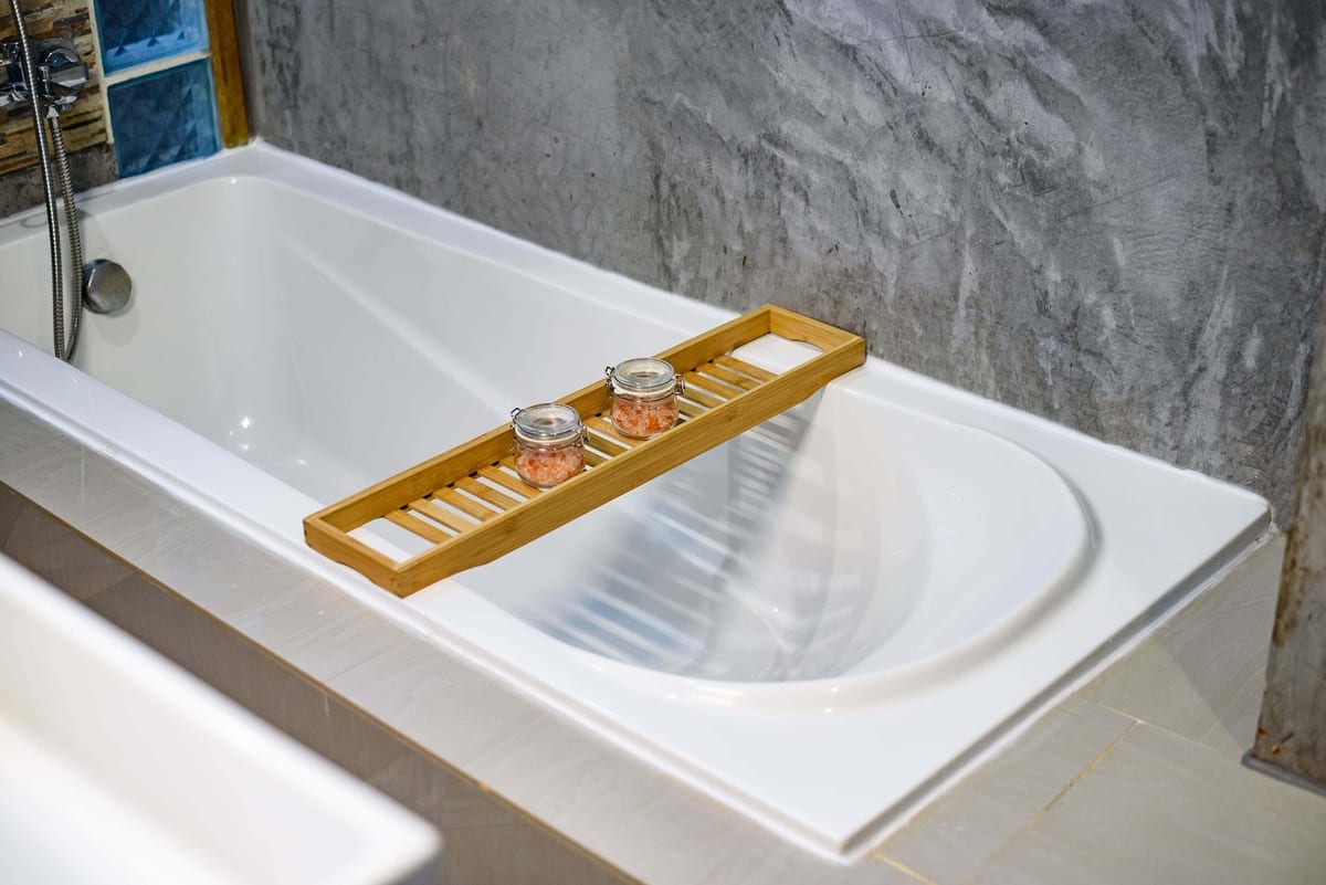 bathroom bathtub — 1st floor of Villa Siam Lanna, private pool villa in Koh Lanta