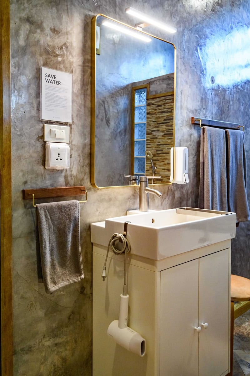 bathroom sink area — 1st floor of Villa Siam Lanna, private pool villa in Koh Lanta