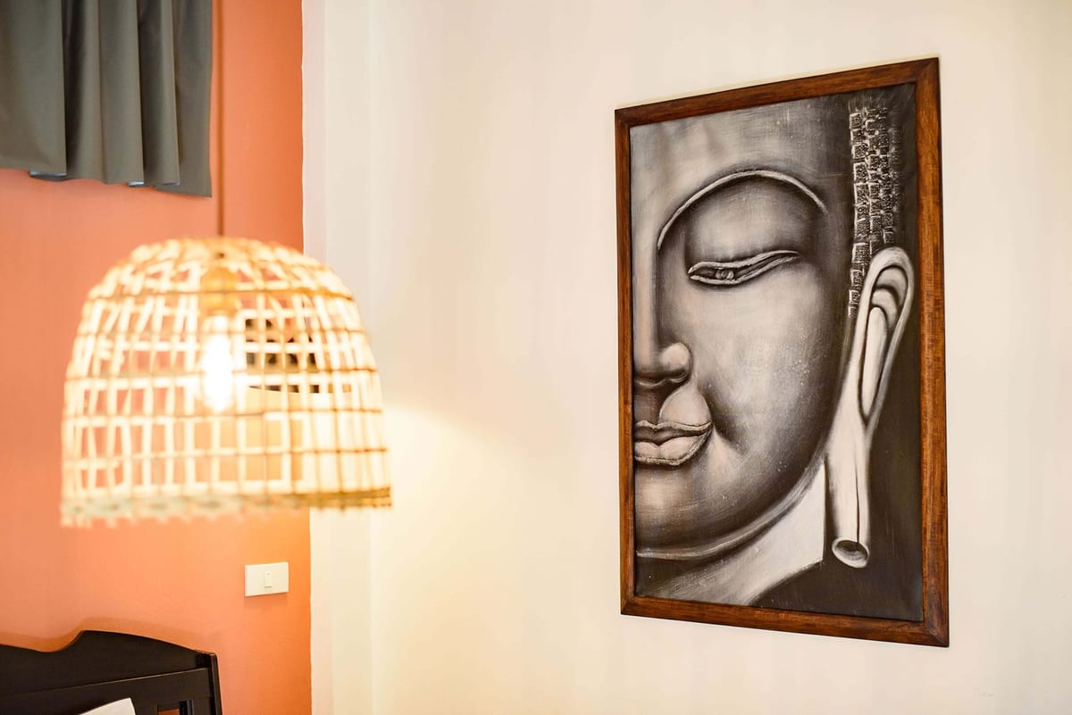 bedroom painting close up — 1st floor of Villa Siam Lanna, private pool villa in Koh Lanta