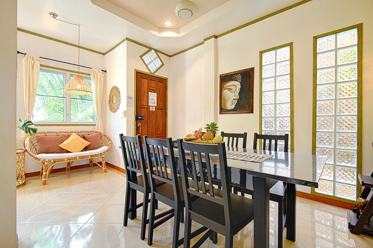living room back view — 1st floor of Villa Siam Lanna, private pool villa in Koh Lanta