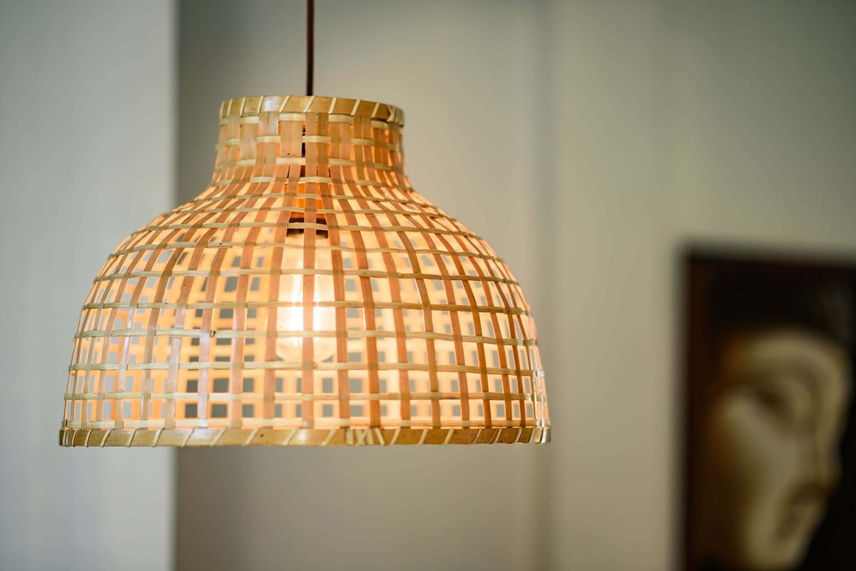 living room Lamp shade — 1st floor of Villa Siam Lanna, private pool villa in Koh Lanta