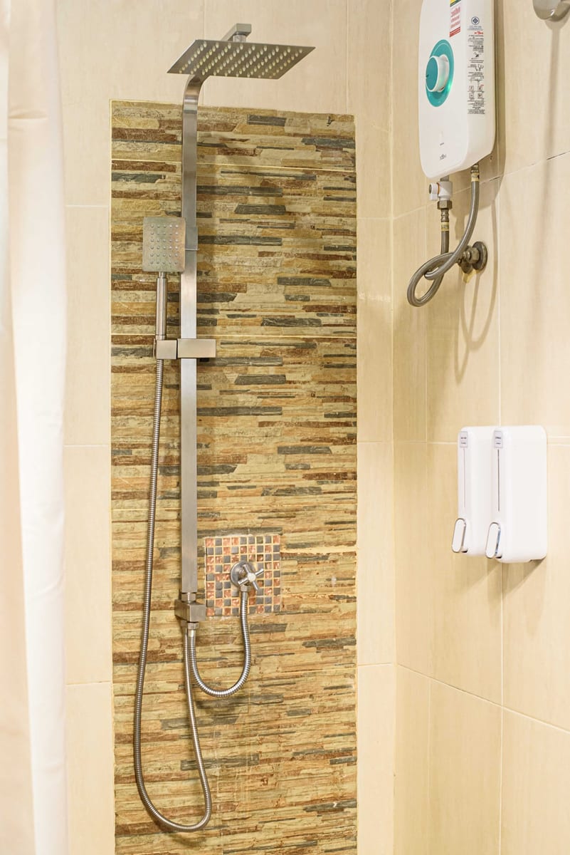 bathroom shower head — 2nd floor of Villa Siam Lanna, private pool villa in Koh Lanta