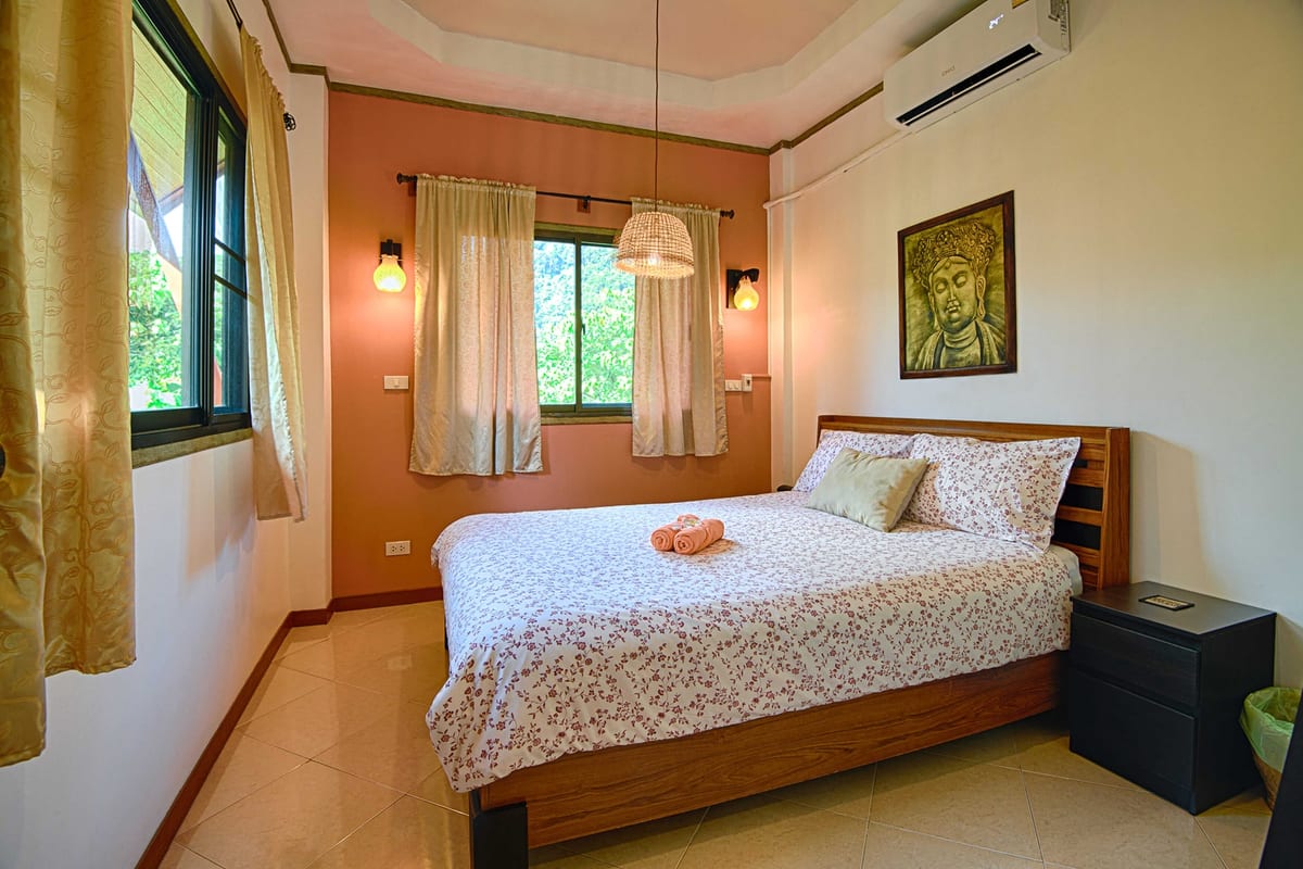 bedroom 1 overview — 2nd floor of Villa Siam Lanna, private pool villa in Koh Lanta