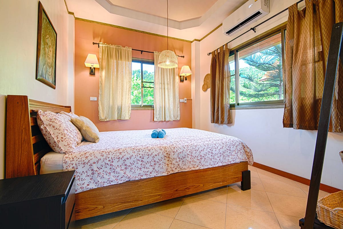 bedroom 2 overview — 2nd floor of Villa Siam Lanna, private pool villa in Koh Lanta