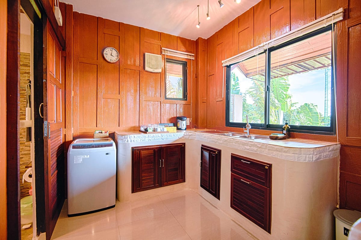kitchen overview — 2nd floor of Villa Siam Lanna, private pool villa in Koh Lanta