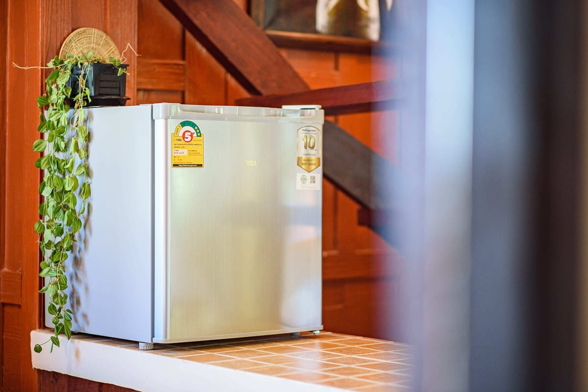 living room bar fridge — 2nd floor of Villa Siam Lanna, private pool villa in Koh Lanta