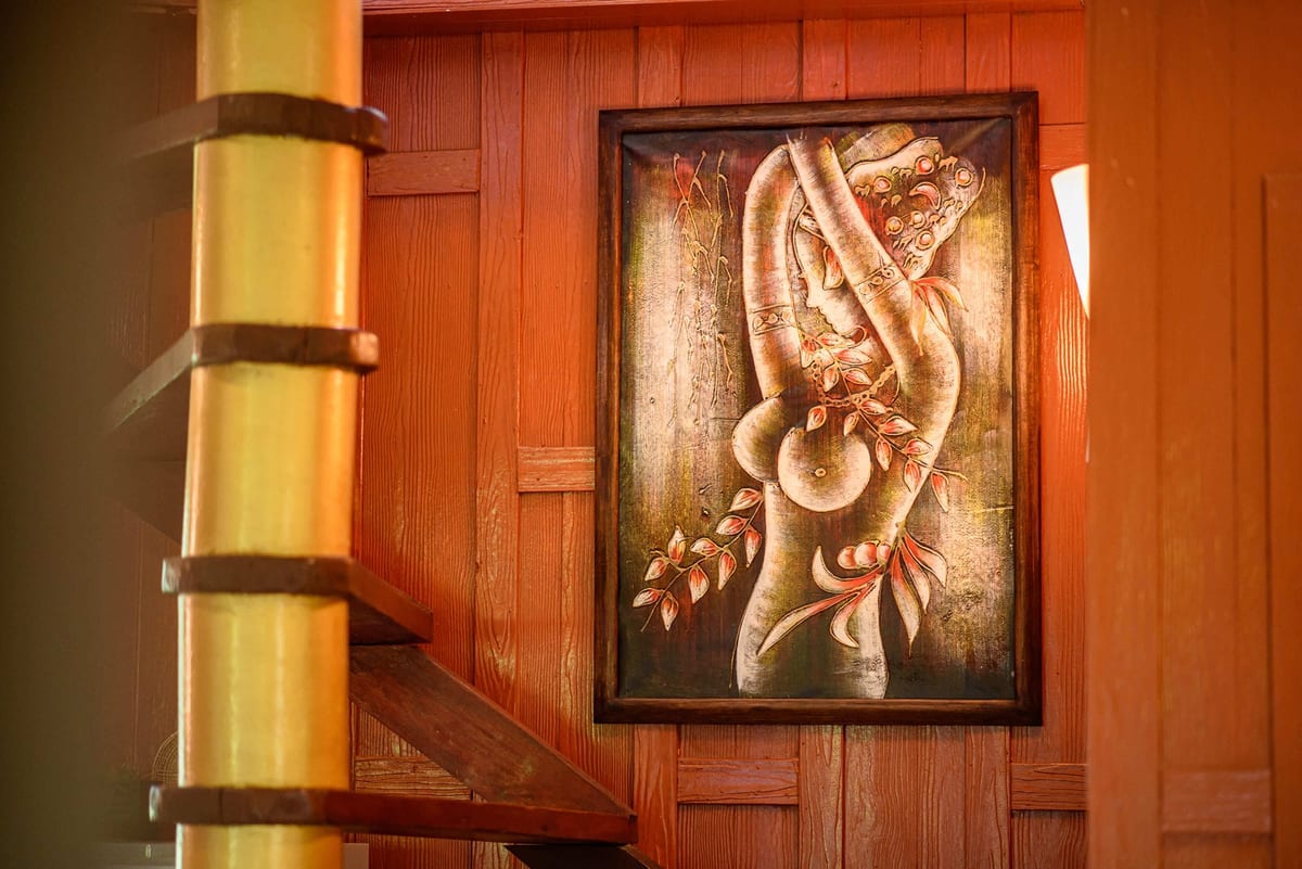 living room painting close up — 2nd floor of Villa Siam Lanna, private pool villa in Koh Lanta