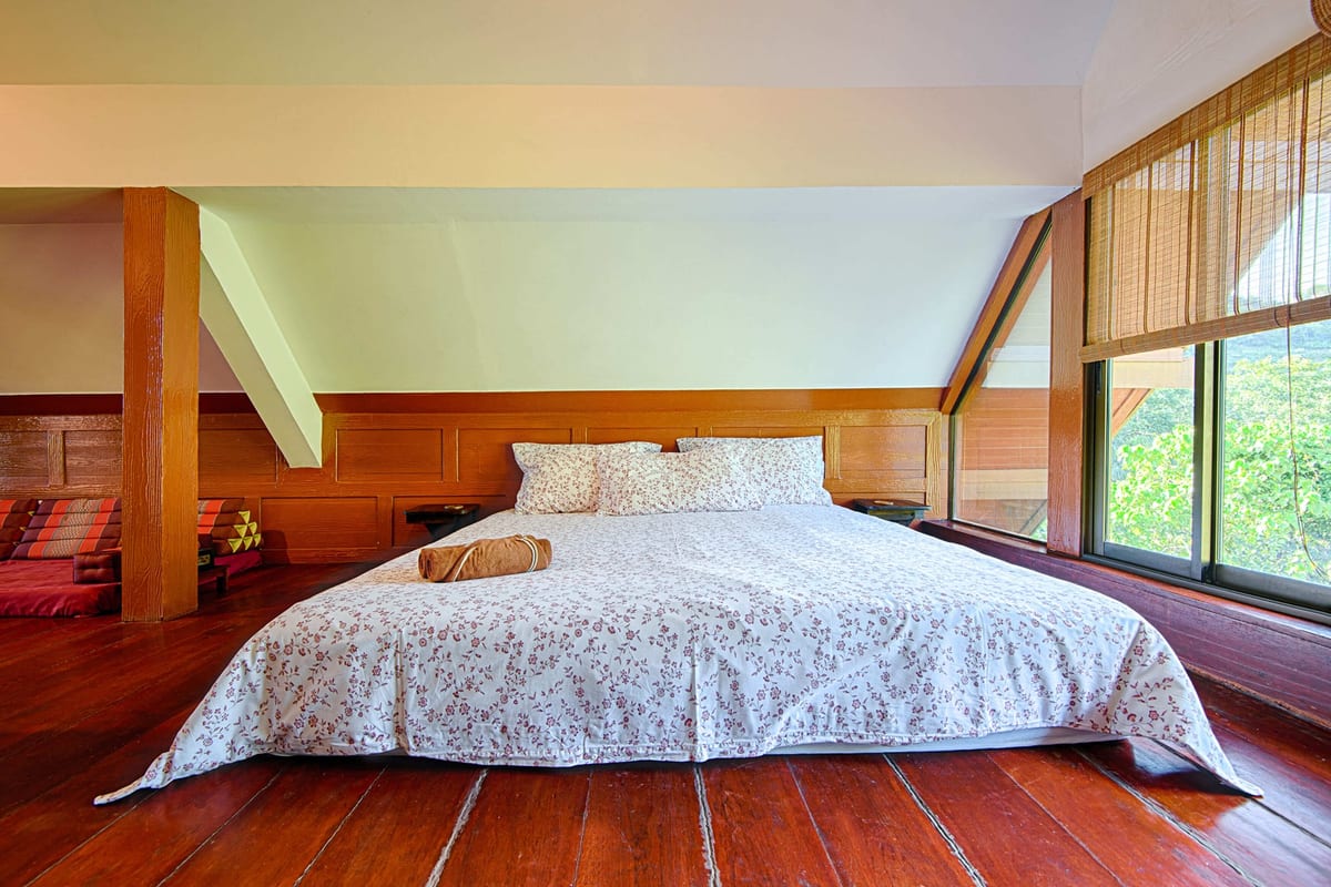 bed close up — 3rd floor of Villa Siam Lanna, private pool villa in Koh Lanta