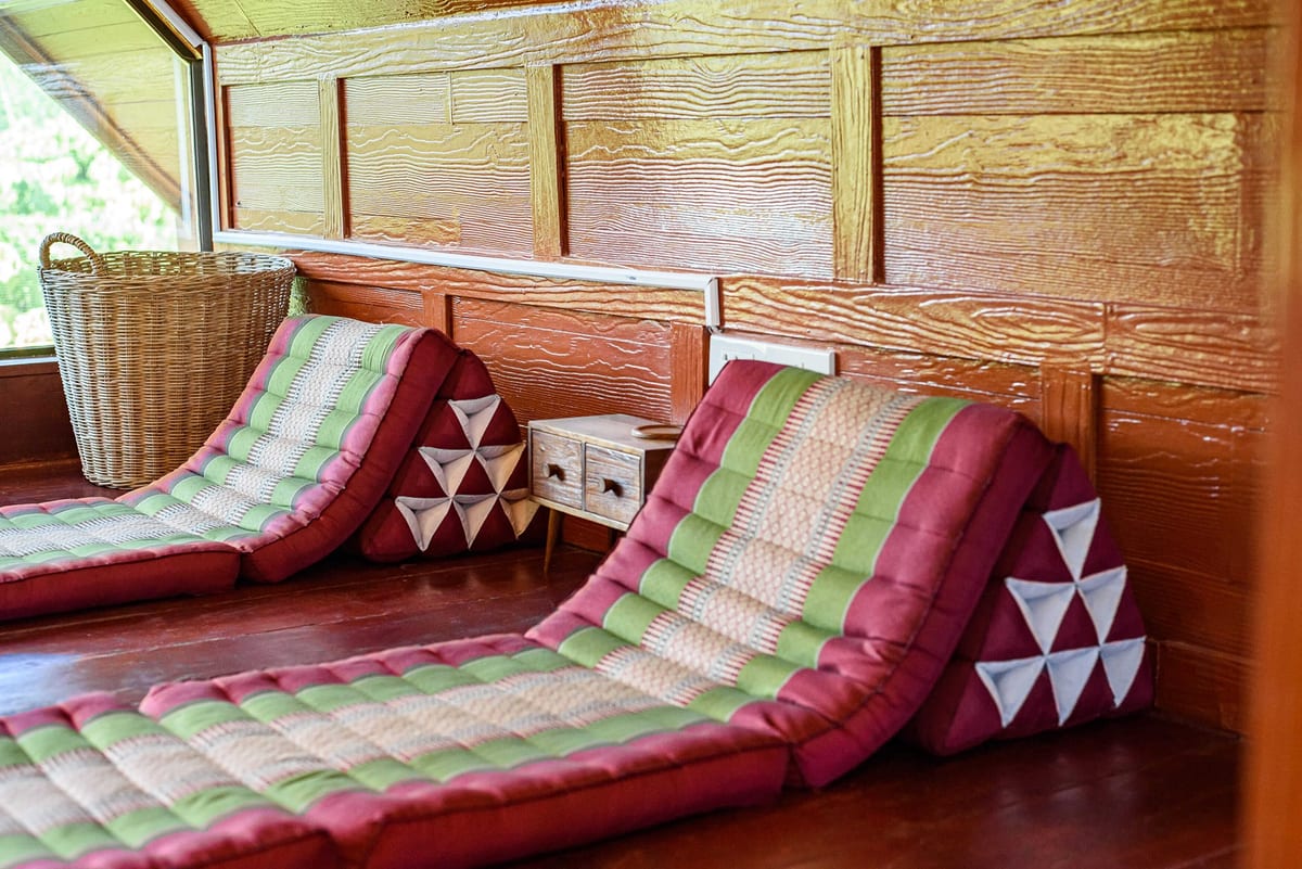 floor seating — 3rd floor of Villa Siam Lanna, private pool villa in Koh Lanta