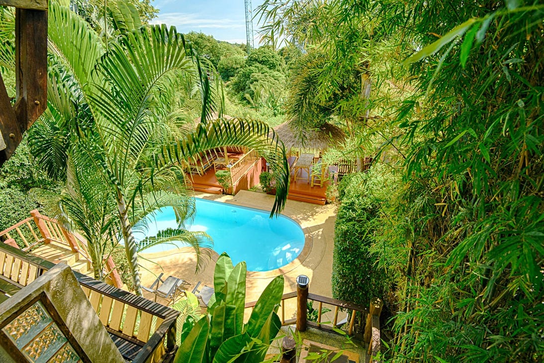 3rd floor stairs view — Outdoor area of Villa Siam Lanna, private pool villa in Koh Lanta