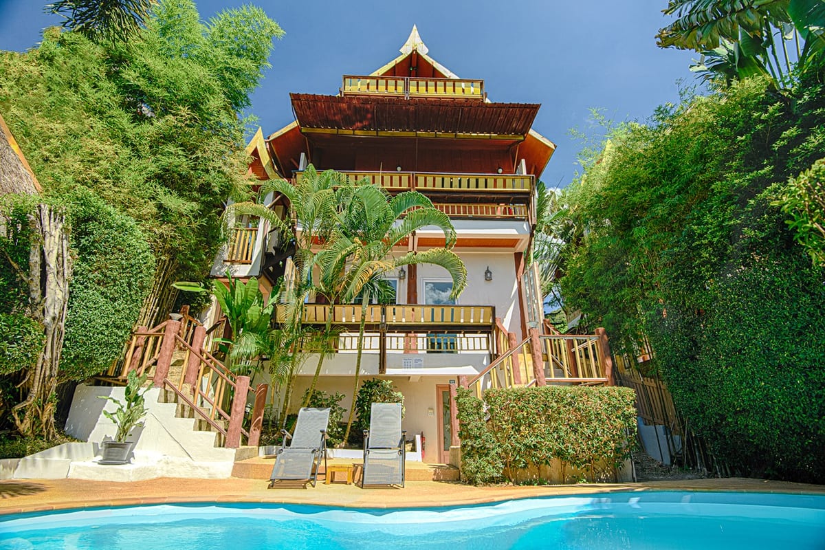 back view complete Main photo — Outdoor area of Villa Siam Lanna, private pool villa in Koh Lanta