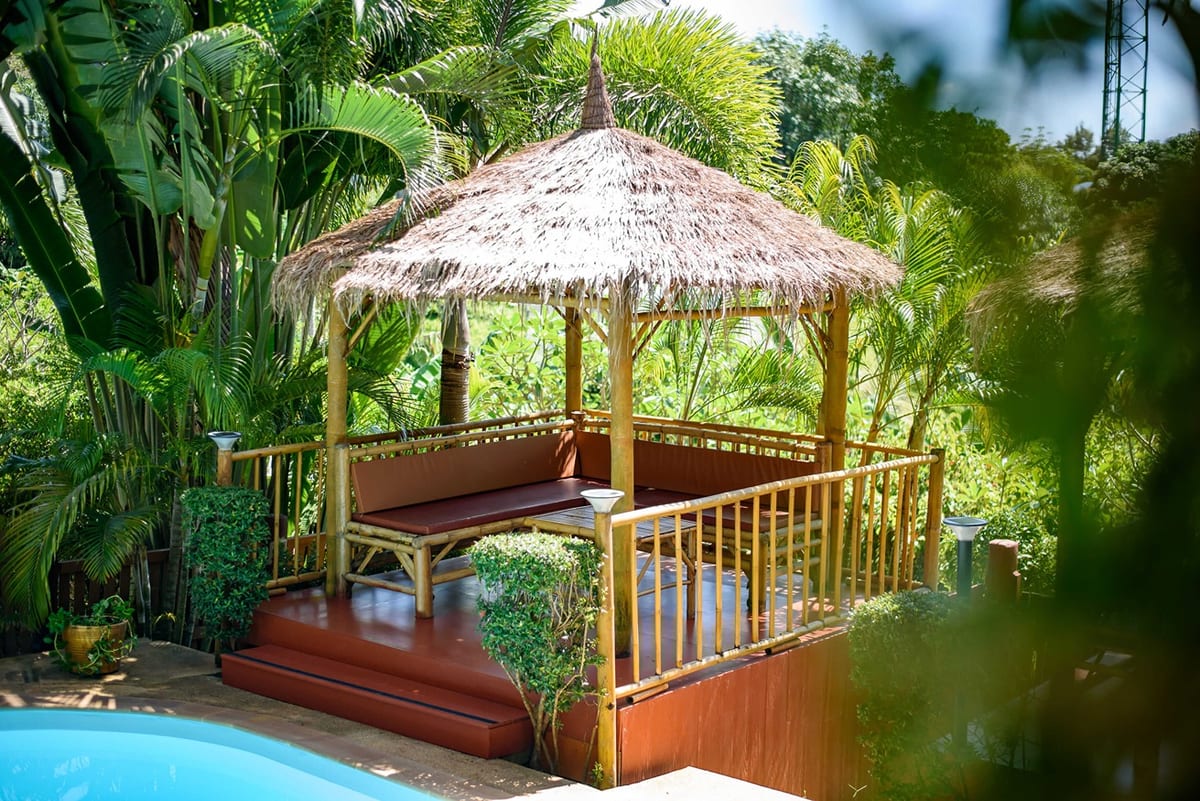 lounge sala close up — Outdoor area of Villa Siam Lanna, private pool villa in Koh Lanta
