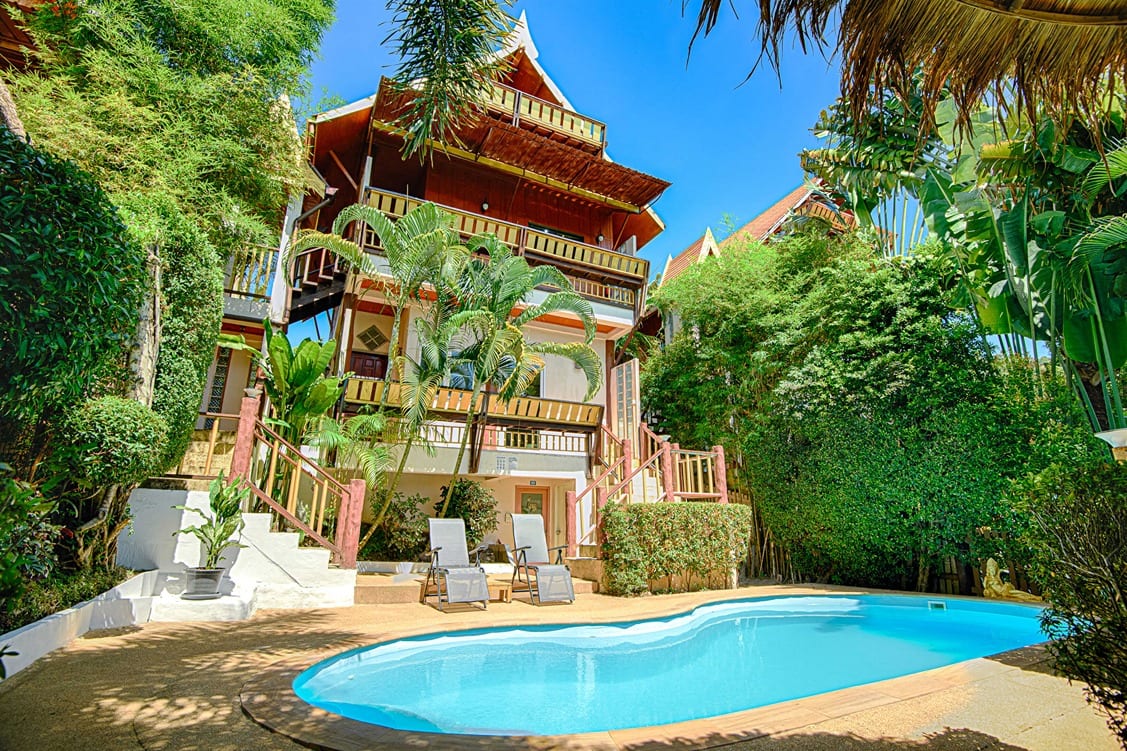 overview from the sala — Outdoor area of Villa Siam Lanna, private pool villa in Koh Lanta