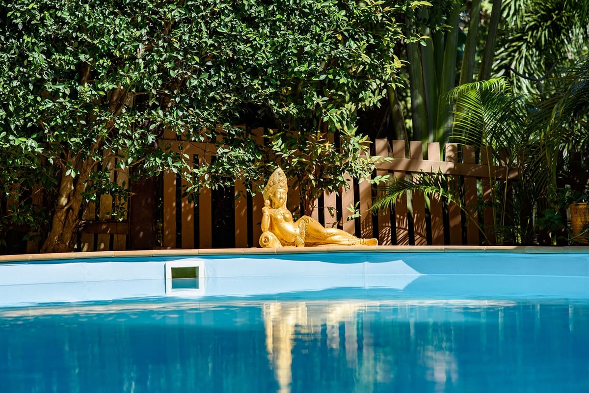 pool decoration — Outdoor area of Villa Siam Lanna, private pool villa in Koh Lanta