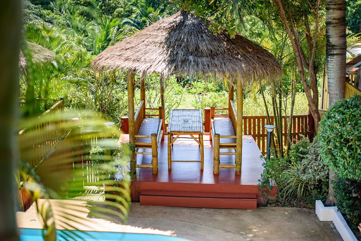 sala dining close up — Outdoor area of Villa Siam Lanna, private pool villa in Koh Lanta