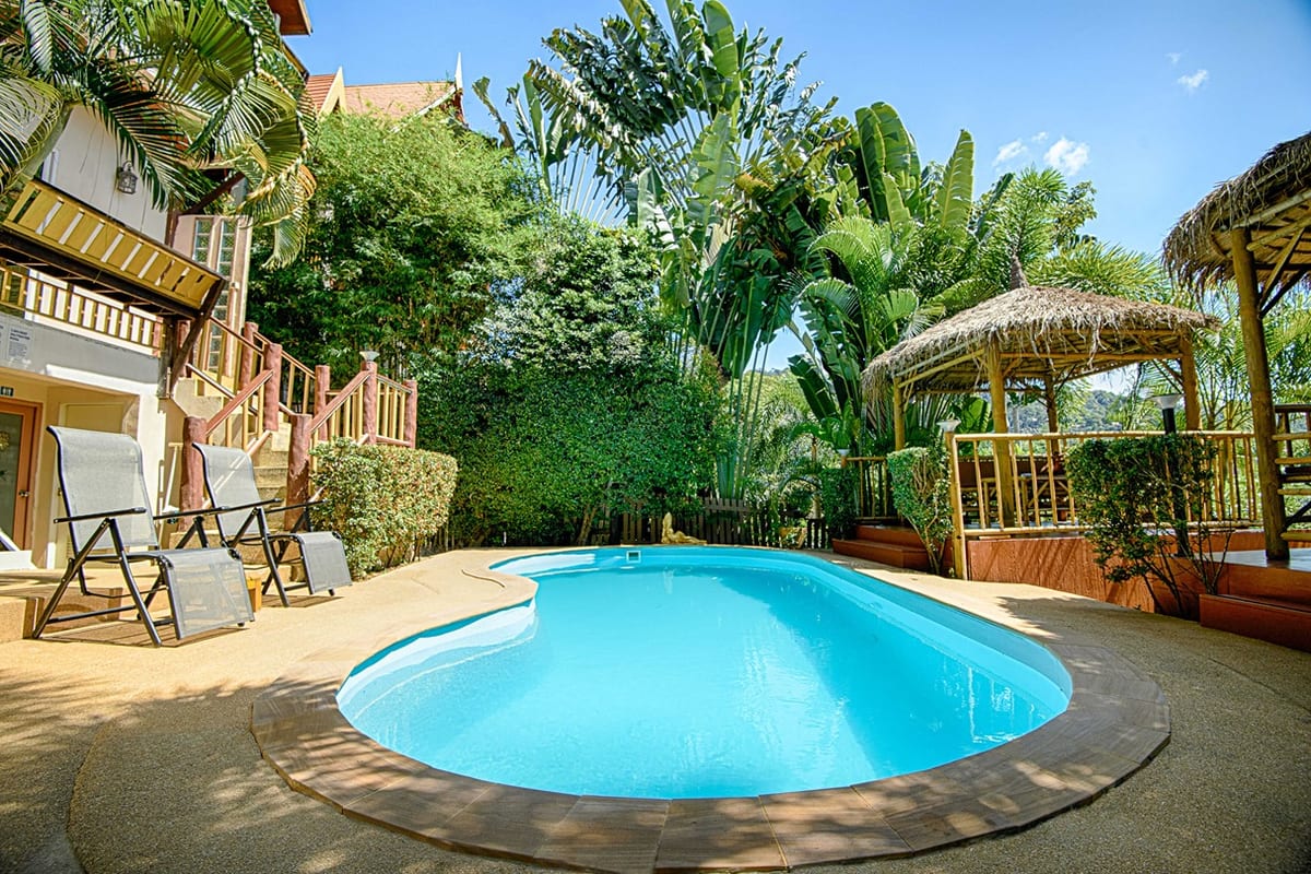 side view overview — Outdoor area of Villa Siam Lanna, private pool villa in Koh Lanta